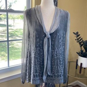 BEAUTIFUL Silk blend Long Sleeve Top/Blouse